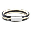 Miniatyrbillede 5 af 11: Flätat Slittåligt Unisex Armband Svart/Röd