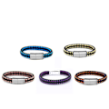 Miniatyrbild 6 av 11: Flerfärgat Flätat Armband Blå-Röd