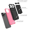 Miniatyrbillede 10 af 11: iPhone 14 Pro & 15 Pro - Mångsidigt Hybrid Fodral med Ställ och Plånbok Grön