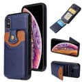 iPhone XR - Professionellt Skyddsskal med Kortfack Mörkblå Mörkblå