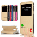 Miniatyrbild 2 av 8: Smartfodral med Fönster & Svarsfunktion till Samsung Galaxy J4 Guld