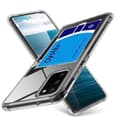 Samsung Galaxy S20 - FLOVEME Skal med Kortfack Transparent