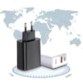 Miniatyrbillede 7 af 11: Effektfull Type-C USB Väggadapter BASEUS Vit Vit