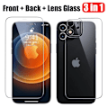 Miniatyrbillede 8 af 11: 3-in-1 Fram- & Baksida + Kameralins iPhone 12 Transparent