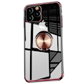 Pikkukuva 1 / 11: iPhone 11 Pro Max - Stilrent Skyddsskal med Ringhållare Roséguld