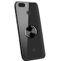 Miniatyrbilde 1 av 11: Huawei P Smart 2018 - Praktiskt Silikonskal med Ringhållare Svart