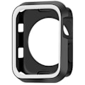 Pikkukuva 1 / 11: iWatch 4/5 - Stilrent Skyddande TPU Skal Svart/Vit 44mm