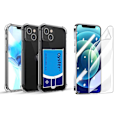 Miniatyrbillede 2 af 11: iPhone 13 - Skal med Kortfack & Hydrogel Sk�rmskydd Genomskinlig