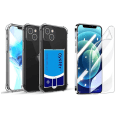 Pikkukuva 2 / 11: iPhone 13 - Skal med Kortfack & Hydrogel Sk�rmskydd Genomskinlig