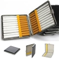 Miniatyrbillede 2 af 11: Slidstærkt Cigaret Etui PU-LÆDER Brun