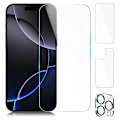 Miniatyrbillede 2 af 11: 3-in-1 iPhone 16 pro Max Fram- & Baksida + Kameralinsskydd Transparent