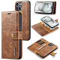 Miniatyrbild 2 av 11: iPhone 13 Case - Premium Läder med 3 Kortfack och Sidofack Grå