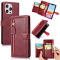 Miniatyrbillede 2 af 11: iPhone 13 Pro - Multifunktionellt Fodral med Zipper & Handledsrem Svart