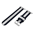 Pikkukuva 11 / 11: Stilrent Armband i Nylon till Apple Watch 42mm 3/2/1 Blå/Vit