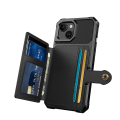 Miniatyrbilde 11 av 11: Elegant plånboksfodral i lyxigt PU-läder för iPhone 15 Plus Svart