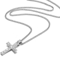 Miniatyrbilde 1 av 10: Stilrent Kors Halsband Silver