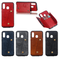 Miniatyrbillede 2 af 11: Samsung Galaxy A40 - Skyddande Retro Skal med Kortfack Svart