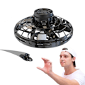 Miniatyrbillede 1 af 11: Flygande Spinner Fidget Toy Drönare LED-Ljus Svart