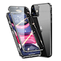 Pikkukuva 6 / 11: iPhone 12 - Stilsäkert Magnetiskt Dubbelskal FLOVEME Silver