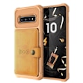 Miniatyrbillede 6 af 11: Samsung Galaxy S10+ - Praktiskt Slittåligt Skal med Kortfack Grön