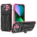 Miniatyrbild 8 av 11: iPhone 15 - Stöttåligt Skyddsfodral med 3 Kortfack Lila