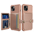 Miniatyrbild 3 av 11: Elegant plånboksfodral i lyxigt PU-läder för iPhone 15 Grön