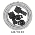 Miniatyrbild 1 av 11: Elastiska Skosnören (Inklusive Dragsko) Längd: 100cm Silver/Grå