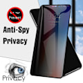 Pikkukuva 8 / 11: iPhone X/XS Anti-Spy Skärmskydd HD 0,3mm Svart