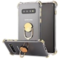 Miniatyrbillede 5 af 11: Samsung Galaxy S10 Plus - Stötdämpande Skal med Ringhållare Silver
