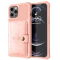 iPhone 12 Pro - Genomtänkt Skal med Korthållare Roséguld