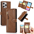 Miniatyrbillede 3 af 11: iPhone 13 Pro - Multifunktionellt Fodral med Zipper & Handledsrem Svart