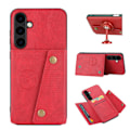 Miniatyrbilde 9 av 11: Samsung Galaxy S24 Plus - Lyxigt Retro Flip Fashion Plånboksskal Marinblå