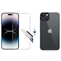 Miniatyrbilde 1 av 11: 2-Pack iPhone 15 Plus Fram- & Baksida Skärmskydd 0,3mm Transparent