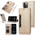 Pikkukuva 1 / 11: iPhone 12 Pro Max - Plånboksfodral (FLOVEME) Guld