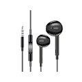 Miniatyrbillede 1 af 4: Trådbundna In-Ear Hörlurar - Stilrent Svart med Mikrofon Svart