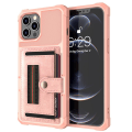 Pikkukuva 1 / 11: iPhone 12 Pro Max - Stilsäkert Skal med Korthållare Roséguld