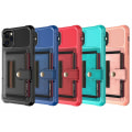 Miniatyrbilde 10 av 11: iPhone 11 Pro - Elegant Skyddsskal med Kortfack Grön