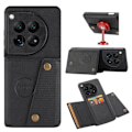 Miniatyrbilde 10 av 11: Oneplus 12 Lyxigt Retro Flipfodral - Stil möter Funktion! Grå