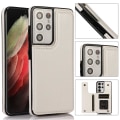Miniatyrbild 7 av 11: Samsung Galaxy S21 Ultra - Praktiskt skal i PU-läder med fack Marinblå