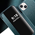 Miniatyrbild 1 av 11: iPhone 13 mini - Skyddsfodral med Fönster och Fack Grön