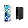 Miniatyrbillede 1 af 11: iPhone 13 - Tunt Skyddsskal & Mjukt Skärmskydd Svart