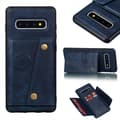 Samsung Galaxy S10 - RETRO Smart Skal med Kortfack Mörkblå