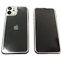 Pikkukuva 8 / 11: iPhone 11 Skärmskydd Fram- & Baksida Aluminium 9H HD-Clear Black Svart