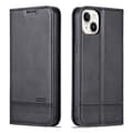 iPhone 15 - Plånboksfodral 3-kortfack i Läder Svart