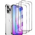 Miniatyrbild 1 av 11: iPhone 15 Plus - 3-Pack Keramiskt Skärmskydd HD 0,3mm Transparent, Black Outline