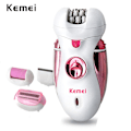 Pikkukuva 10 / 11: Multifunktionell 4 in 1 Epilator Rakapparat Kemei KM-2530 Rosa