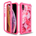 Miniatyrbillede 7 af 11: iPhone XS Max - Stötdämpande Kraftfullt Skyddsfodral ROSA/VIT