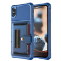 Miniatyrbillede 1 af 11: iPhone XS Max - Exklusivt Skyddsskal med Kortfack Blå
