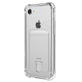 Pikkukuva 8 / 8: iPhone SE 2020 - Käytännöllinen silikonikotelo korttipaikalla Transparent