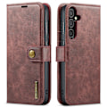 Miniatyrbilde 1 av 11: Samsung Galaxy S24 - 2-i-1 Plånboksfodral i Premium Läder Röd